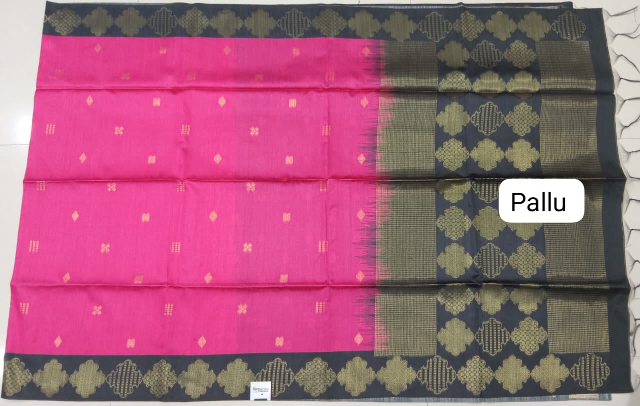 Pink Chandheri Pattu Saree Pallu