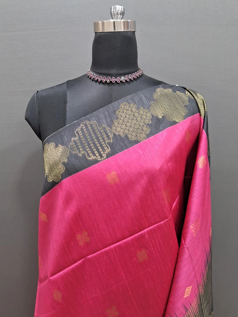 Pink Chandheri Pattu Saree 1