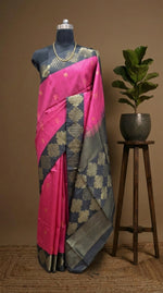 Pink Chandheri Pattu Saree