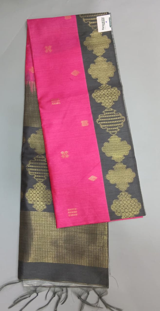 Pink Chandheri Pattu Saree