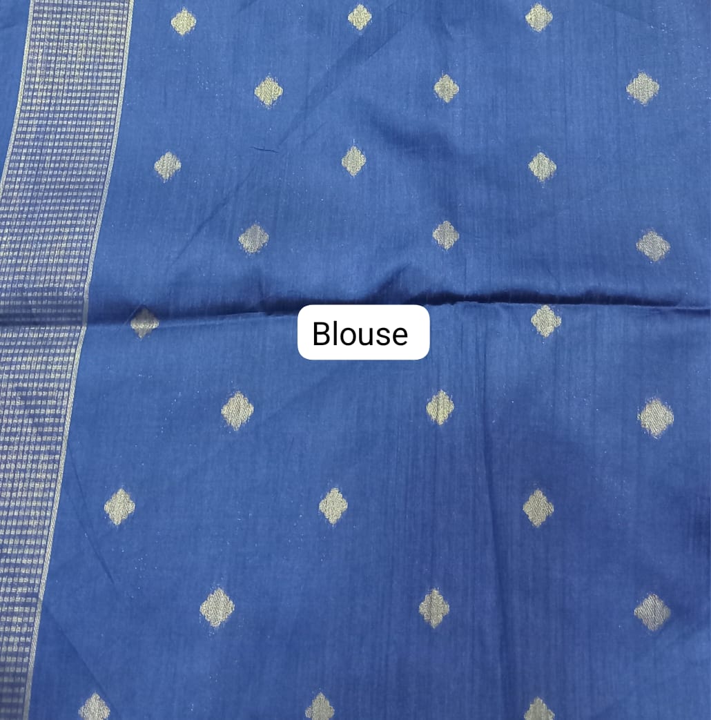 Mustard Yellow Chandheri Pattu Saree Blouse