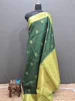 Bottle Green Chandheri Pattu saree 
