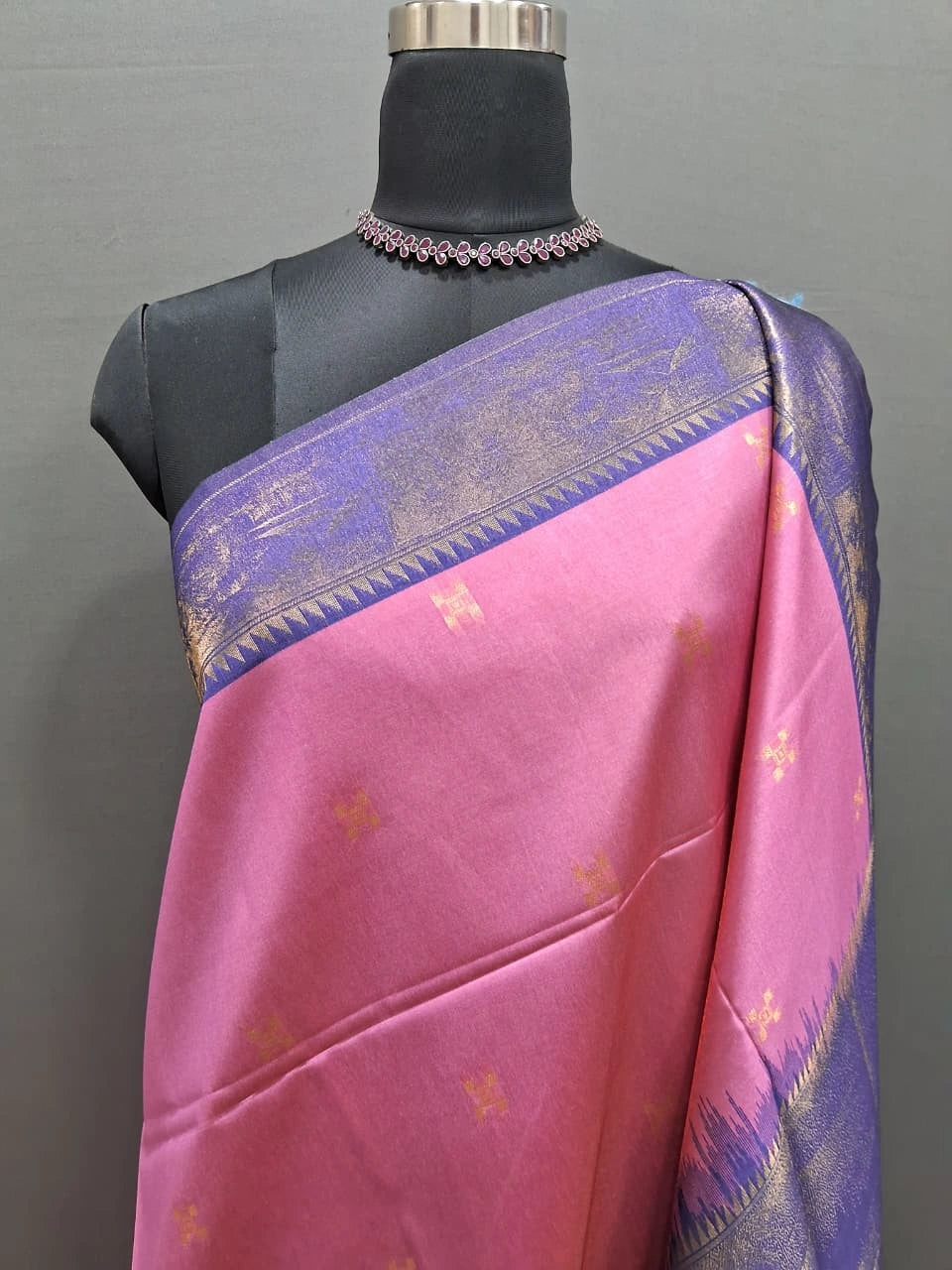 Light Pink Chandheri Pattu saree 1
