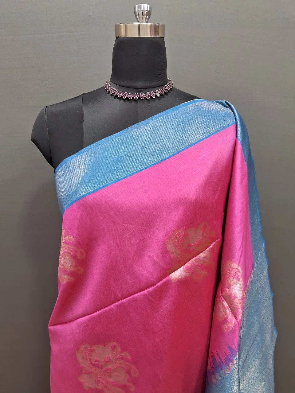 Pink Chandheri Pattu saree 1
