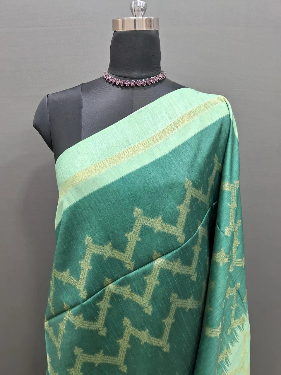 Green Chandheri Pattu saree 1