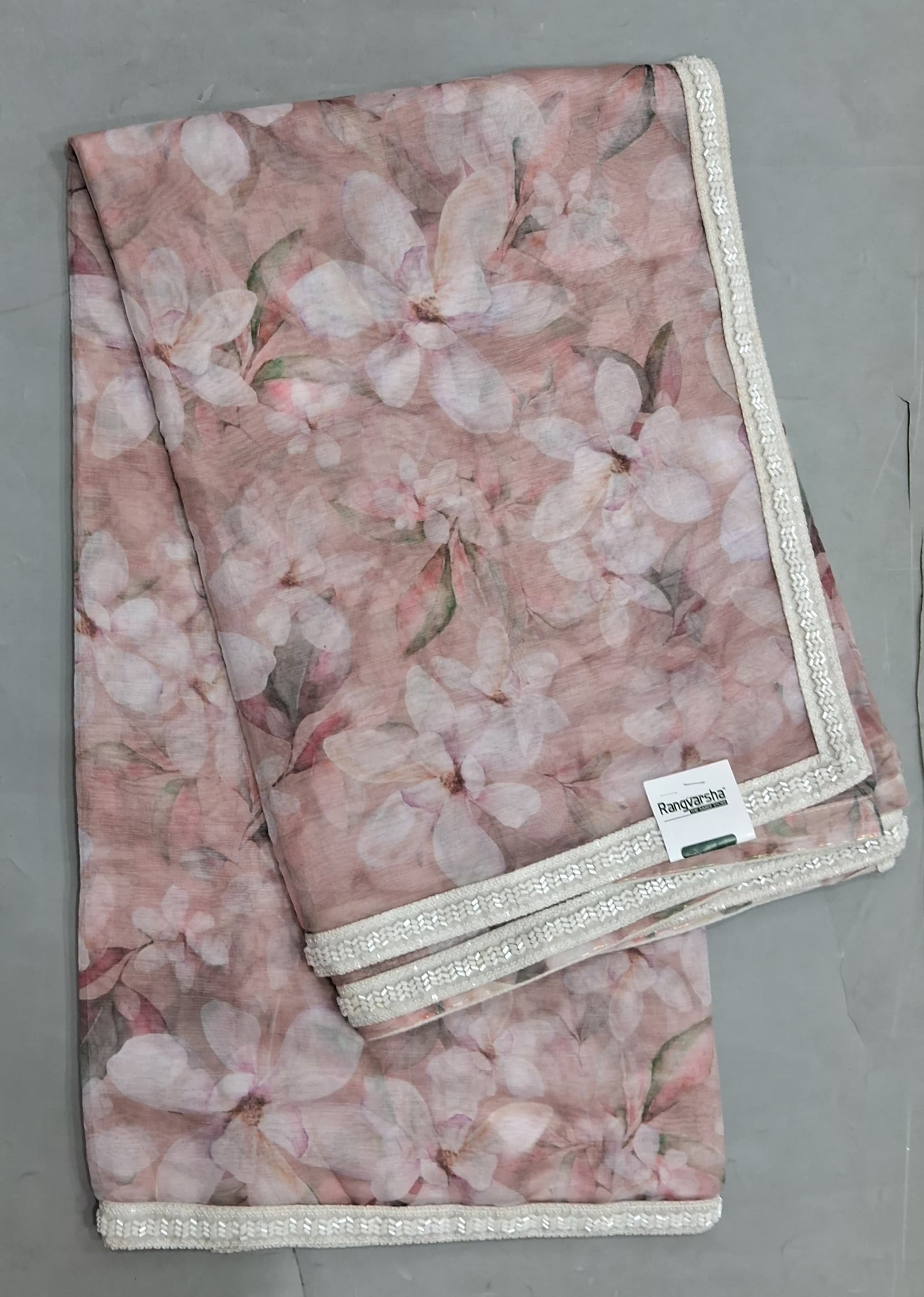 Peach Chiffon Saree 