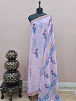 Blush Pink Chiffon Saree 
