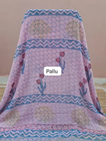 Blush Pink Chiffon Saree Pallu
