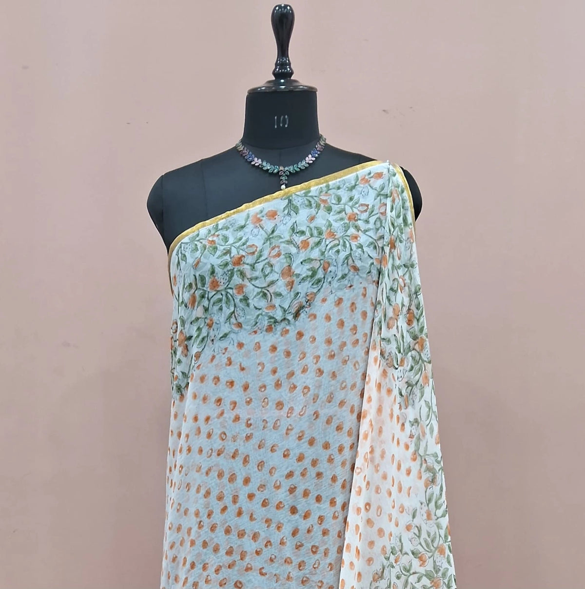 White Chiffon Saree 1