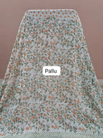White Chiffon Saree Pallu