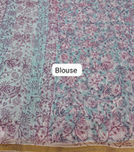 Sky Blue Chiffon Saree Blouse