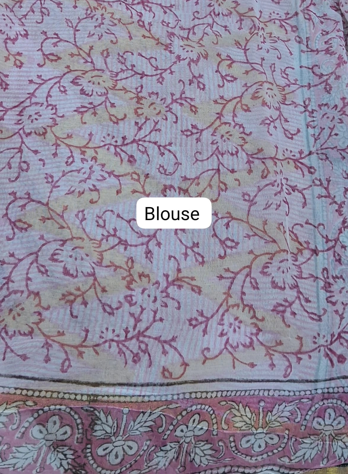 Light Mustard Yellow Chiffon Saree Blouse