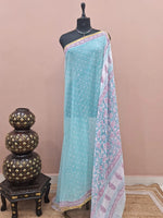 White Pure Chiffon Saree 