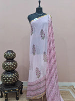 Light Baby Pink Chiffon Saree