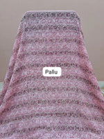 Light Baby Pink Chiffon Saree Pallu