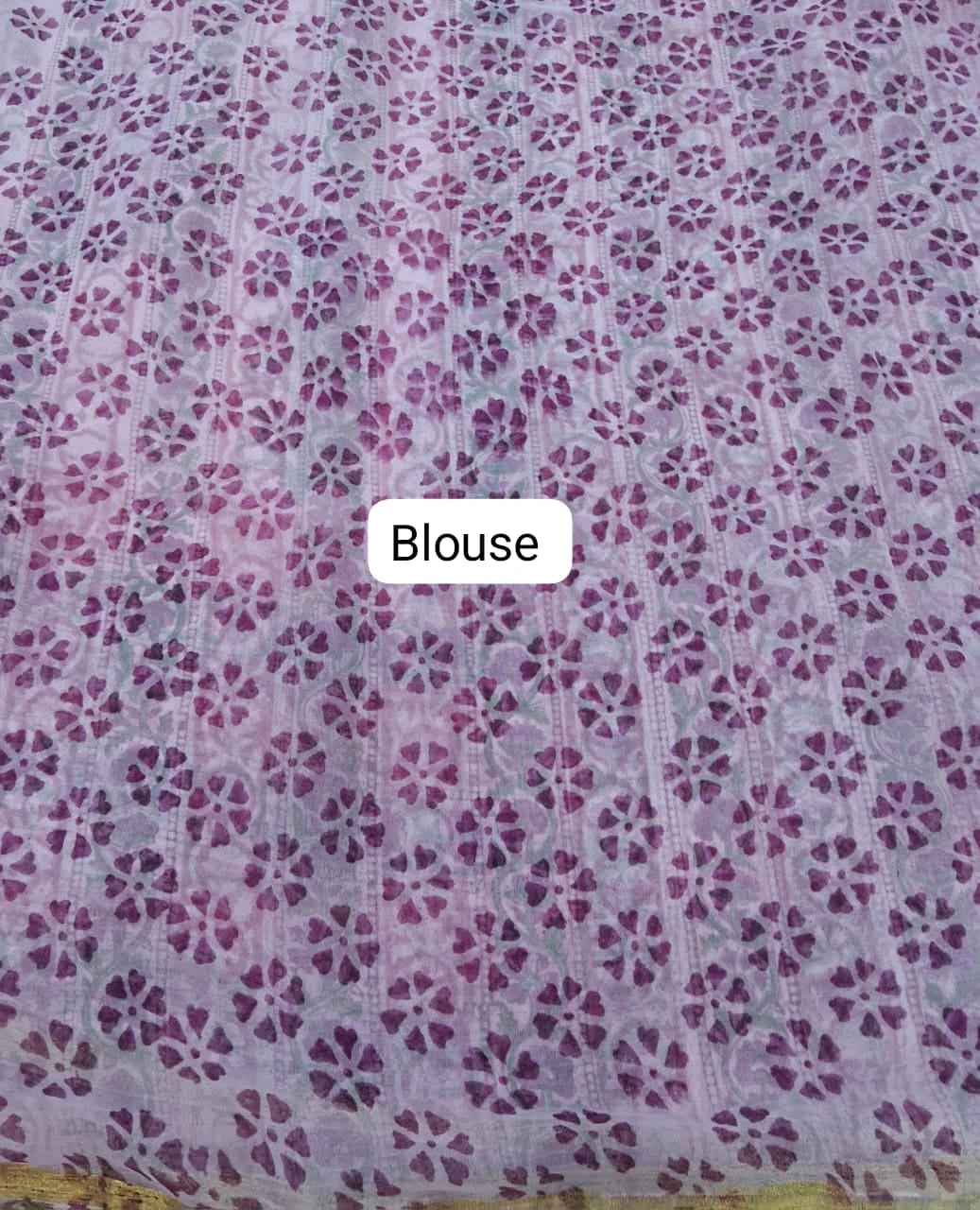 Light Baby Pink Chiffon Saree Blouse