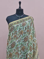 Pista Green Chiffon Saree 1