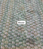 Pista Green Chiffon Saree Blouse