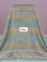 Pastel Pista Green Chiffon Saree Pallu