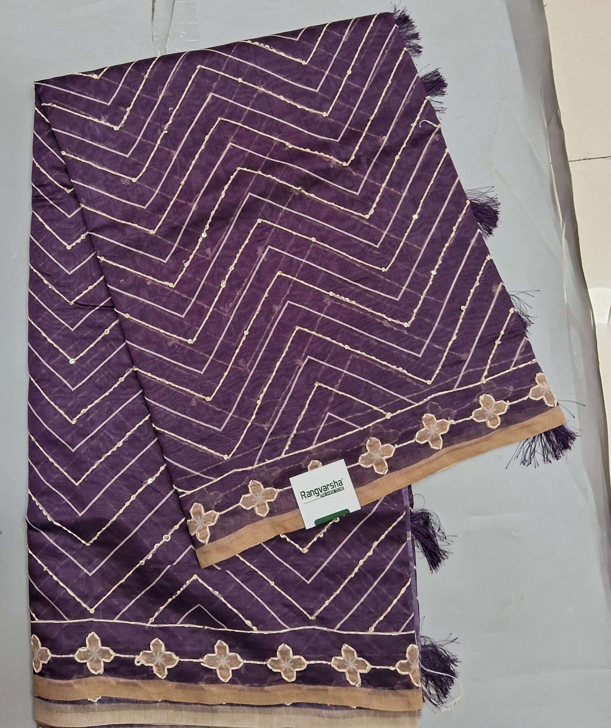 Purple Chanderi Saree