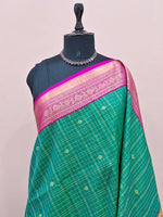 Green Kanchi Semi Silk Saree 1