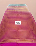 Light Blue Kanchi Semi Silk Saree pallu