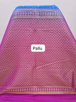 Royal Blue Kanchi Semi Silk Saree pallu