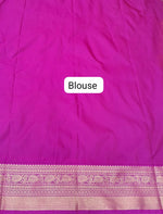 Royal Blue Kanchi Semi Silk Saree blouse