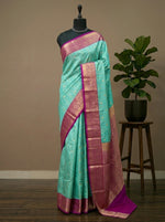 Mint Blue Kanchi Semi Silk Saree 