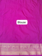 Mint Blue Kanchi Semi Silk Saree blouse
