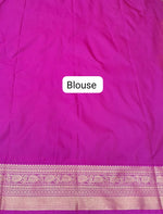 Lemon Yellow Kanchi Semi Silk Saree blouse