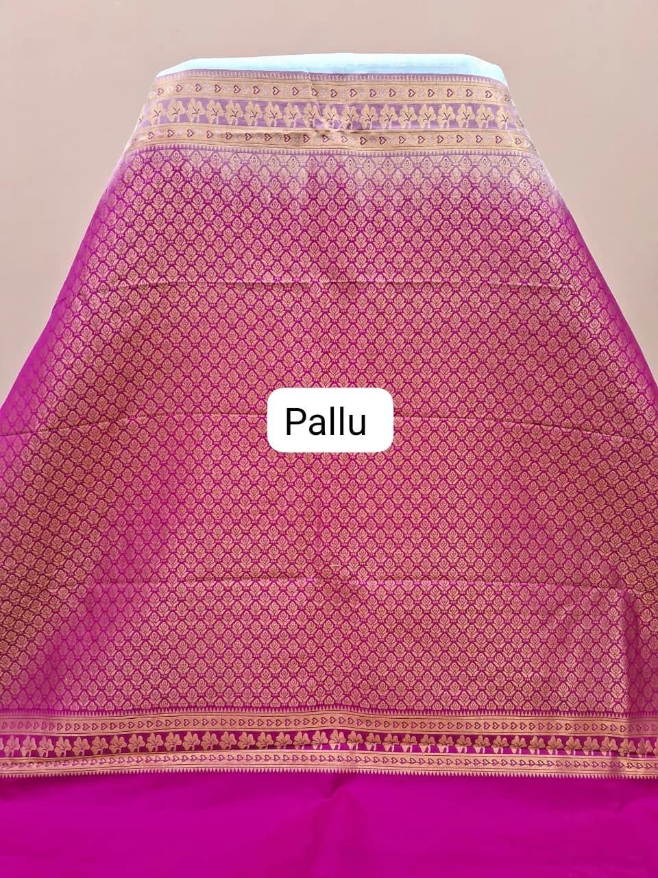 Pale Blue Kanchi Semi Silk Saree pallu