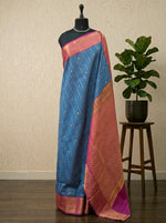 Navy Blue Kanchi Semi Silk Saree 