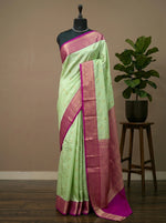 Light Green Kanchi Semi Silk Saree 