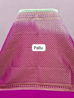 Light Green Kanchi Semi Silk Saree pallu