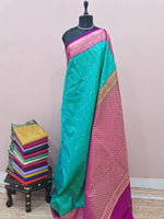 Aqua Blue Kanchi Semi Silk Saree 