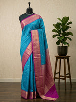 Blue Kanchi Semi Silk Saree 