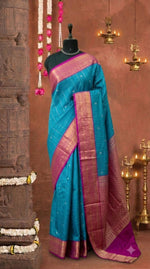 Blue Kanchi Semi Silk Saree 
