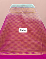 Pastel Blue Kanchi Semi Silk Saree pallu