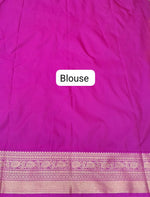 Turquoise Blue Kanchi Semi Silk Saree blouse