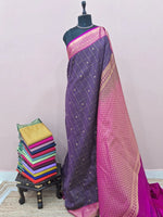 Dark Purple Kanchi Semi Silk Saree 