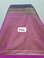 Dark Purple Kanchi Semi Silk Saree pallu