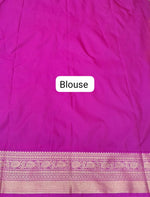 Parrot Green Kanchi Semi Silk Saree blouse