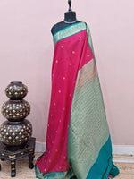Raspberry Pink Kanchi Semi Silk Saree 