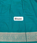 Royal Blue Kanchi Semi Silk Saree blouse