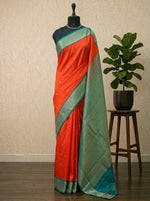 Orange Kanchi Semi Silk Saree 