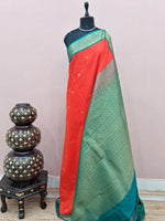 Orange Kanchi Semi Silk Saree 