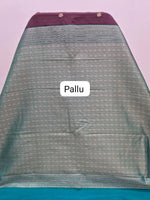 Chocolate Brown Kanchi Semi Silk Saree pallu