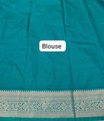 Chocolate Brown Kanchi Semi Silk Saree blouse