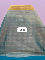 Lime Yellow Kanchi Semi Silk Saree pallu